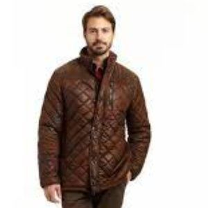 SINGLE LAYER QUILTED NUBUCK JACKET WITH THERMOLUXE FILL
